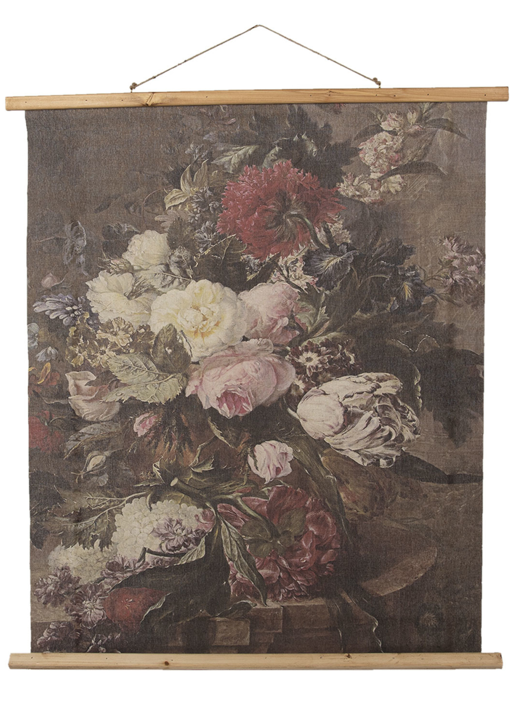 Clayre & Eef Carte murale avec fleurs 80*2*100 cm 5WK0032