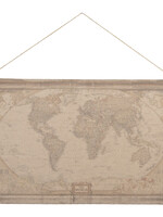 Clayre & Eef Wandkaart wereldkaart 130*3*100 cm 5WK0033