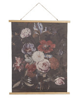 Clayre & Eef Wandkaart met bloemen 80*2*100 cm 5WK0035