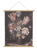 Clayre & Eef Wandkaart met bloemen 80*2*100 cm 5WK0038