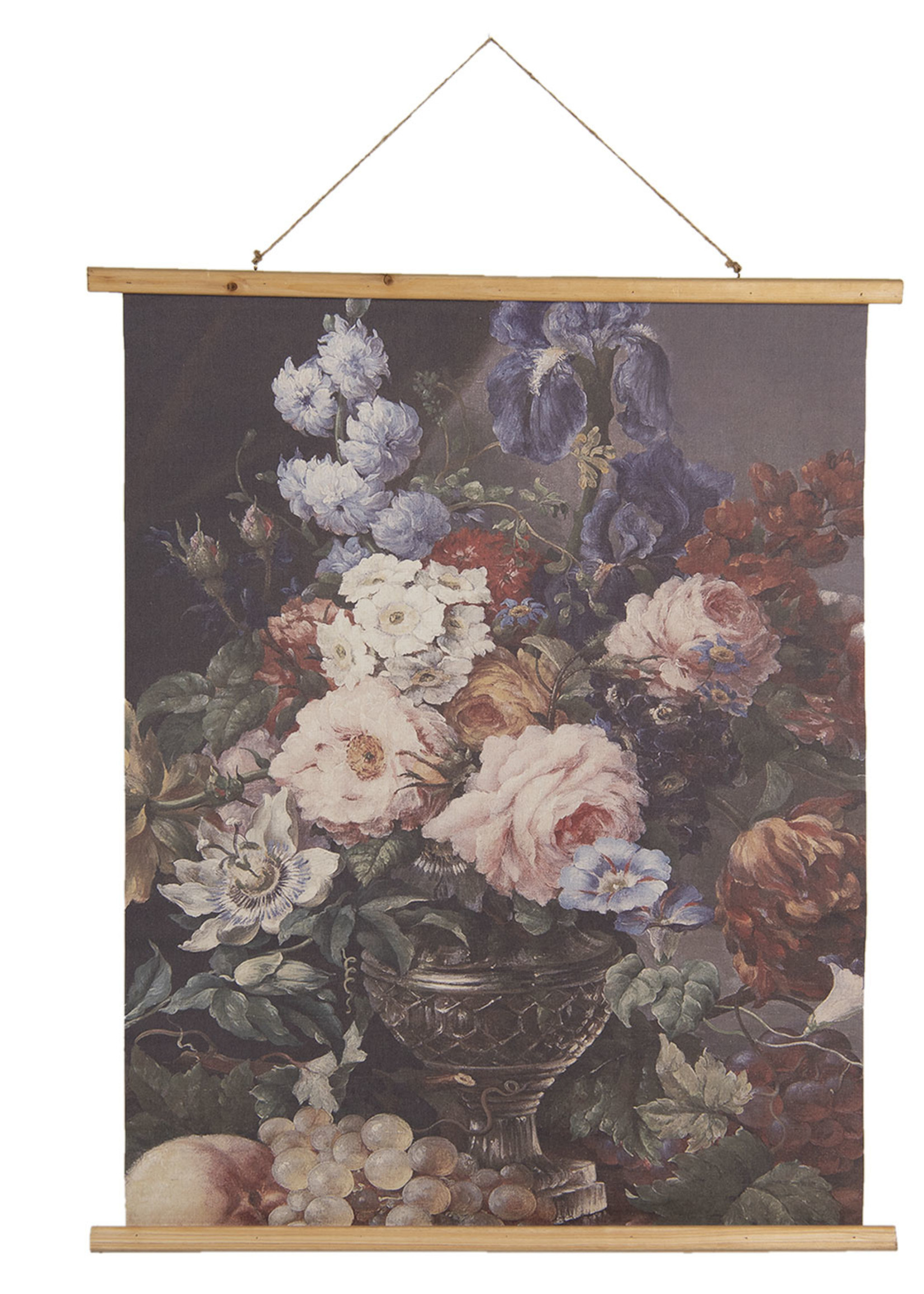 Clayre & Eef Carte murale avec fleurs 80*2*100 cm 5WK0039