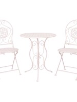 Clayre & Eef Table + 2x Chaise Ø 60*70 / 40*40*92 cm (2) 5Y0189