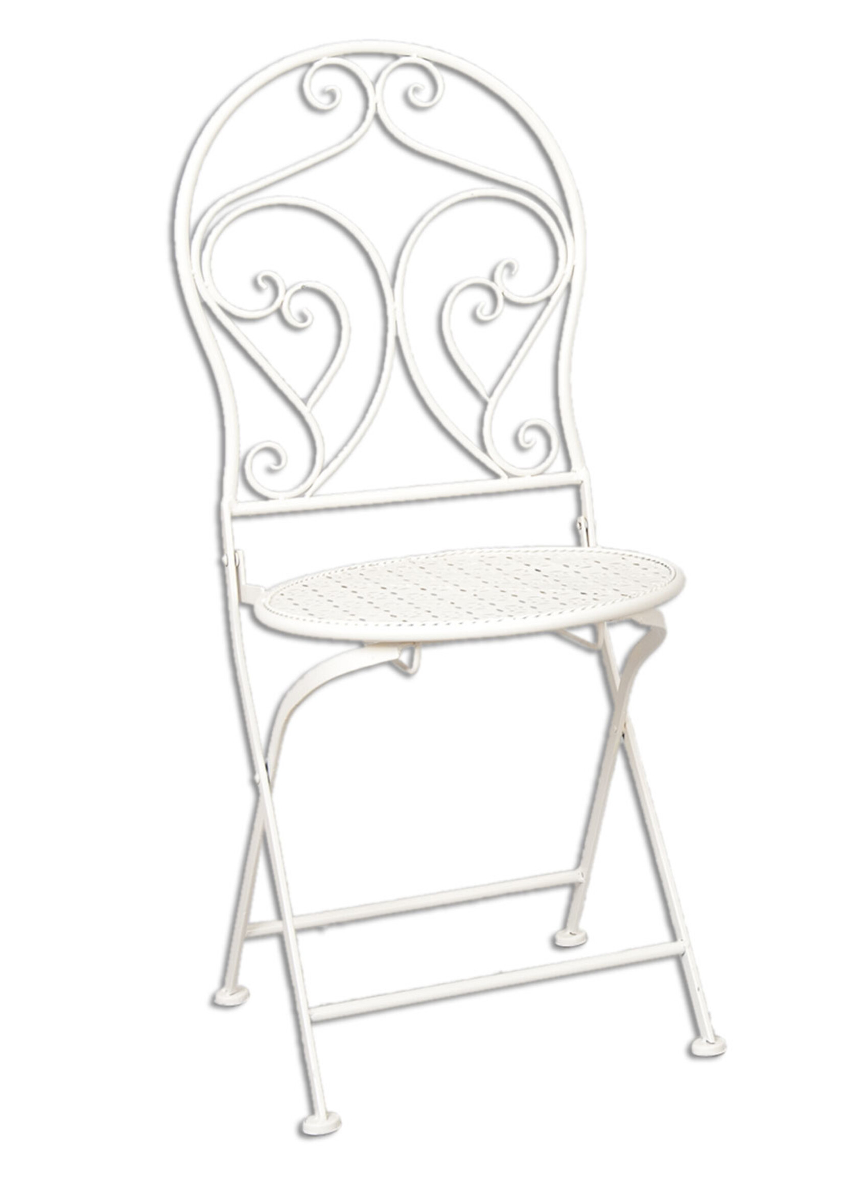 Clayre & Eef Table + 2x Chaise Ø 60*70 / 40*40*92 cm (2) 5Y0191