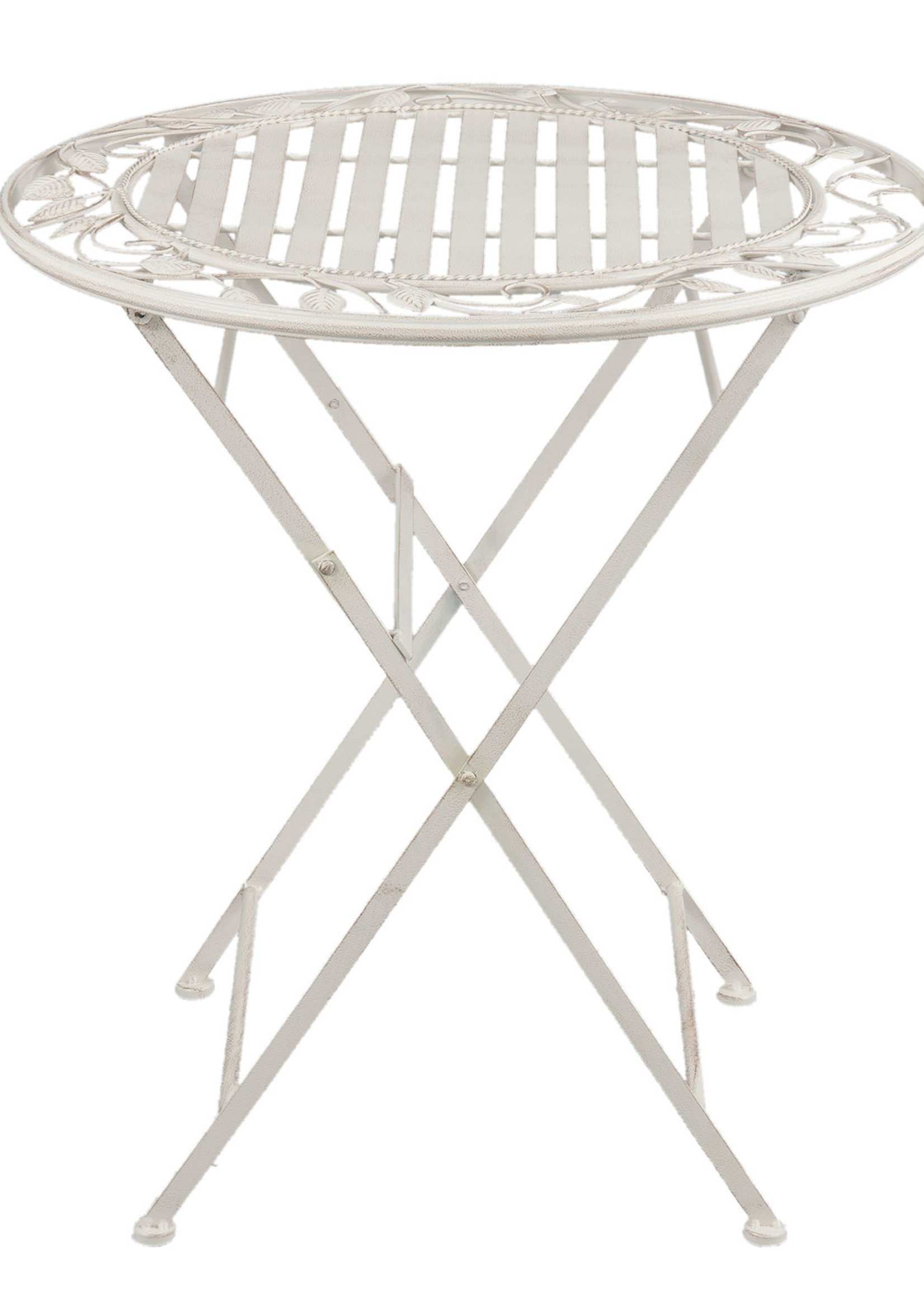 Clayre & Eef Table + 2 chaises  Ø 70*77 cm / 40*52*93 cm (2) 5Y0385