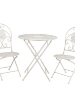 Clayre & Eef Tafel + 2 stoelen Ø 70*76 cm / 42*54*93 cm (2) 5Y0386