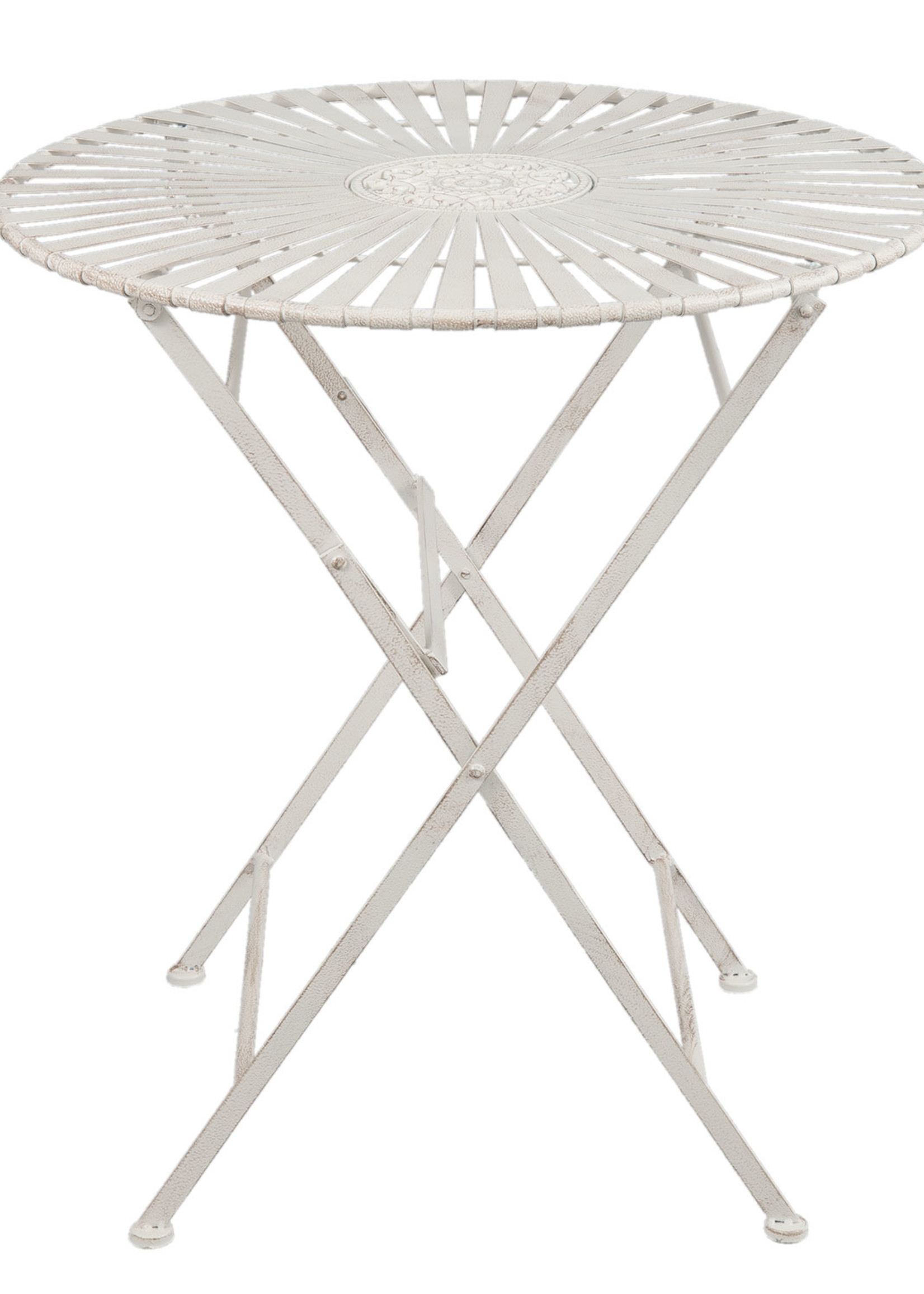 Clayre & Eef Table + 2x Chaises Ø 70*76 cm / 42*54*93 cm (2) 5Y0386