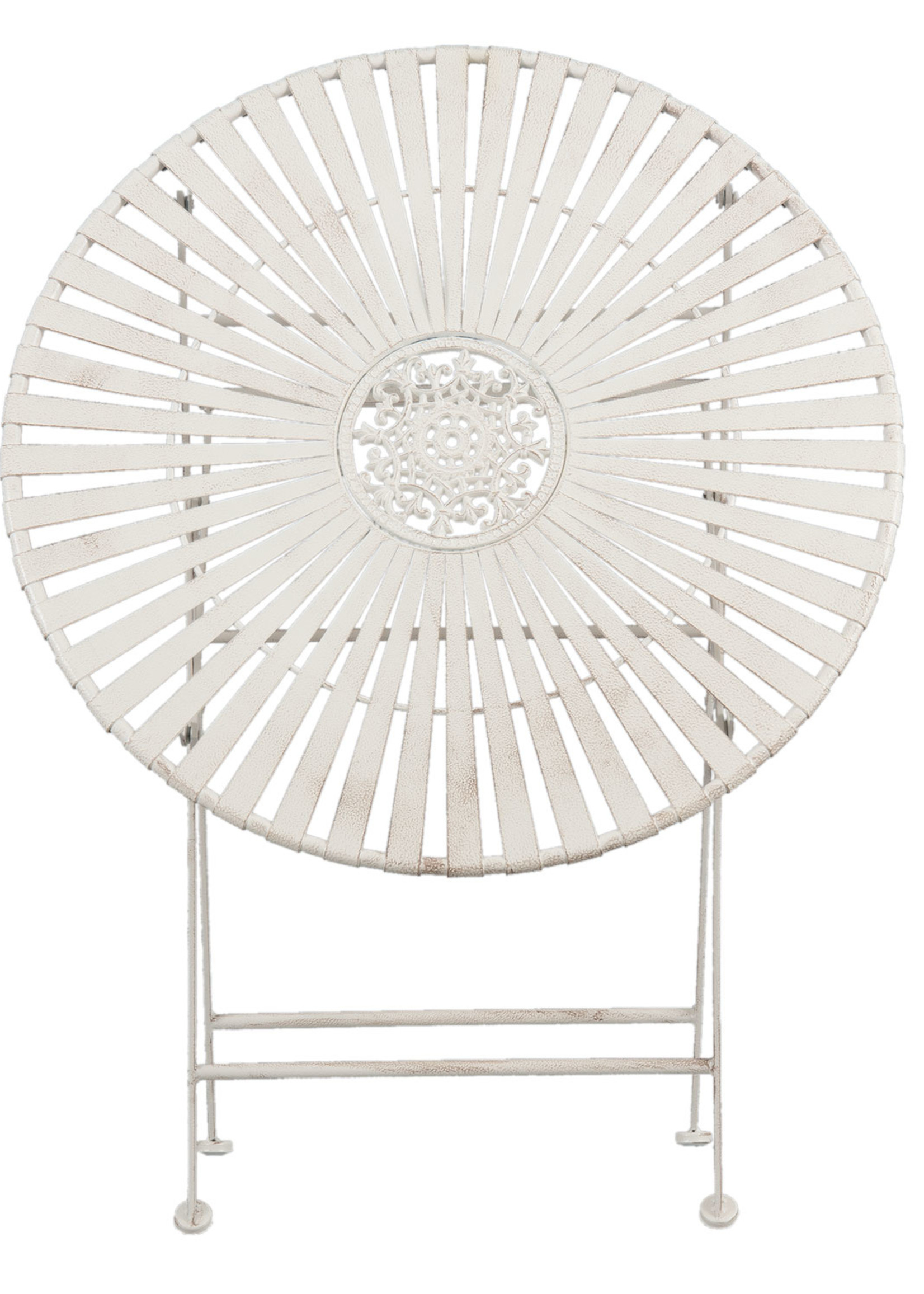 Clayre & Eef Table + 2x Chaises Ø 70*76 cm / 42*54*93 cm (2) 5Y0386