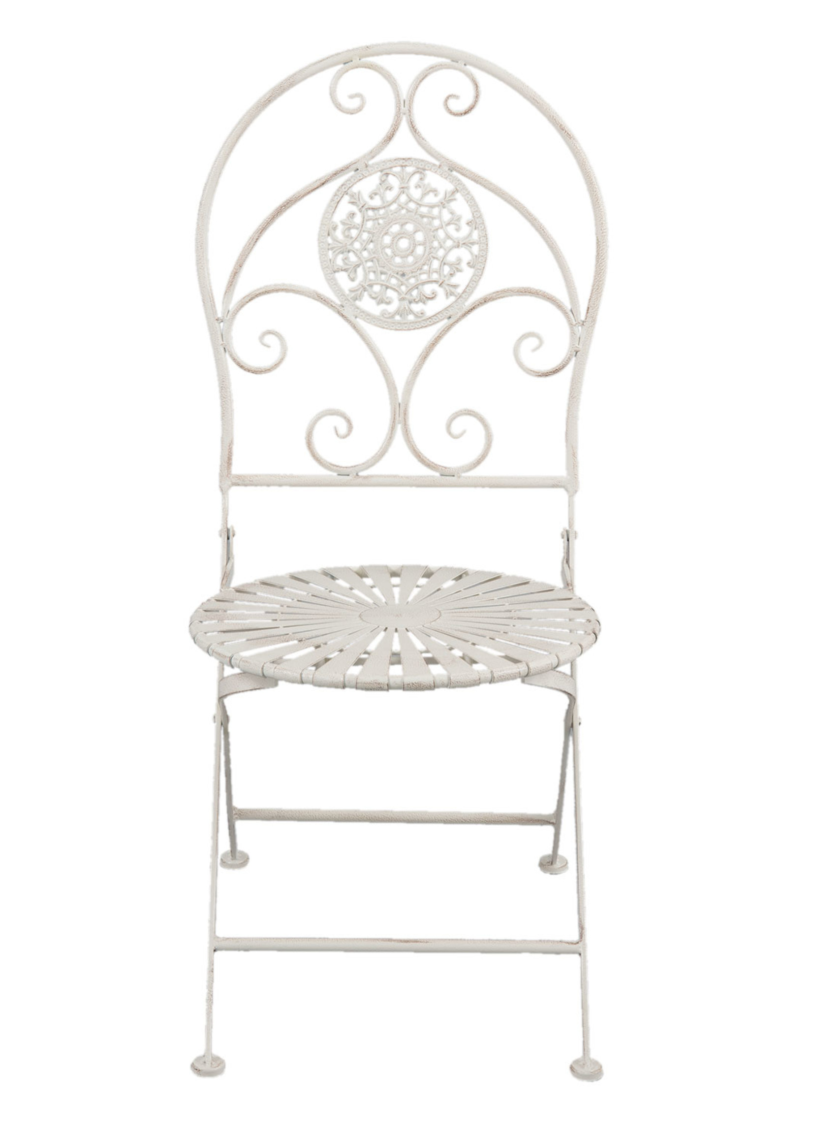 Clayre & Eef Table + 2x Chaises Ø 70*76 cm / 42*54*93 cm (2) 5Y0386