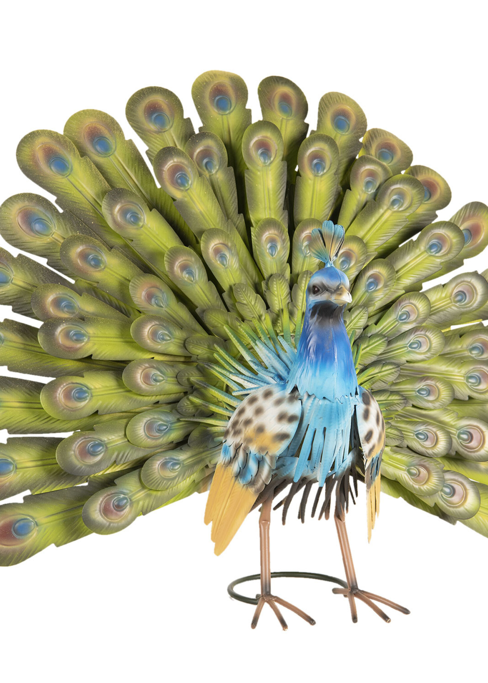 Clayre & Eef Decoratie pauw 58*19*30 cm 5Y0653