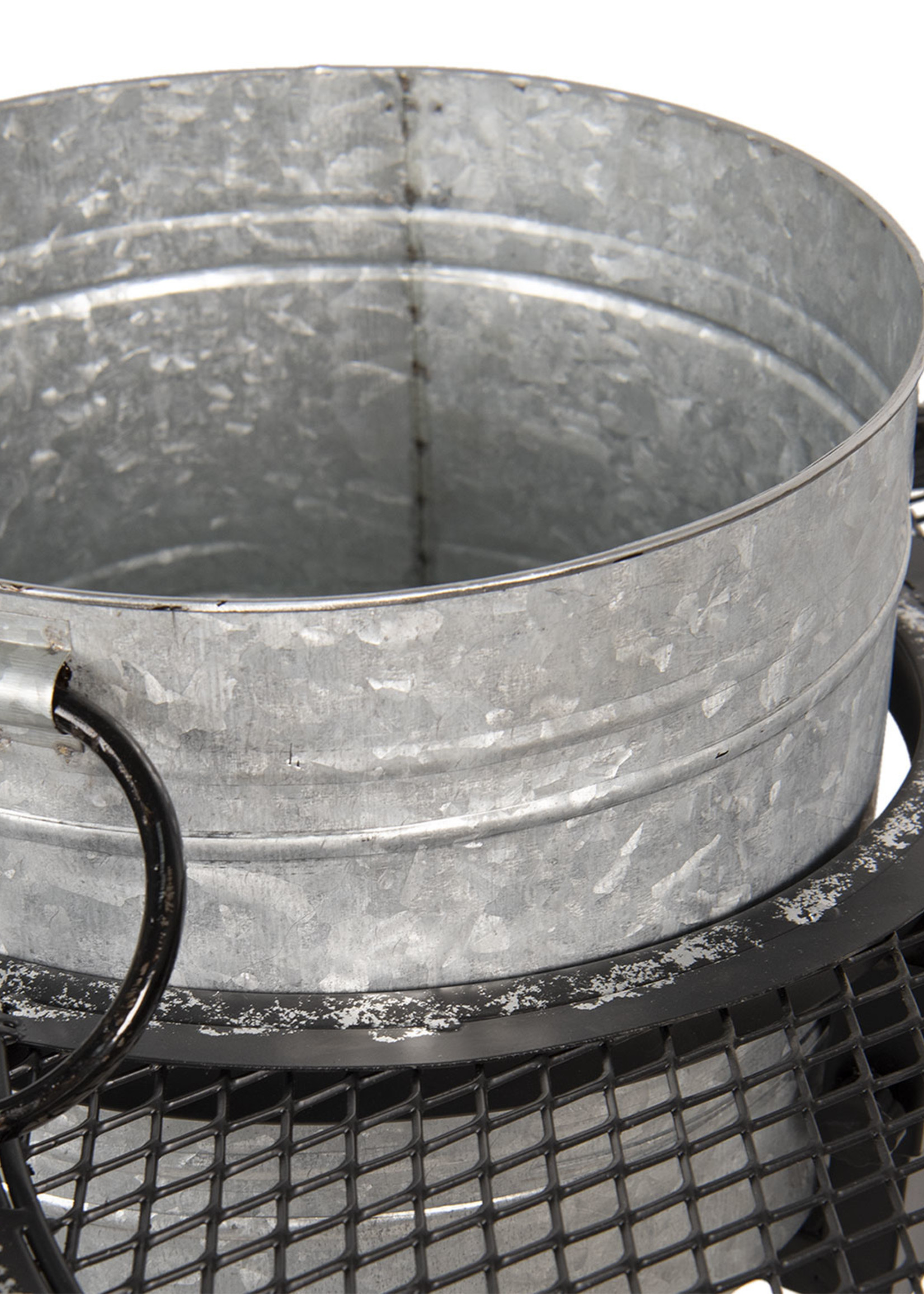 Clayre & Eef Table d’appoint avec seau à glace 73*62*111 cm 5Y0663