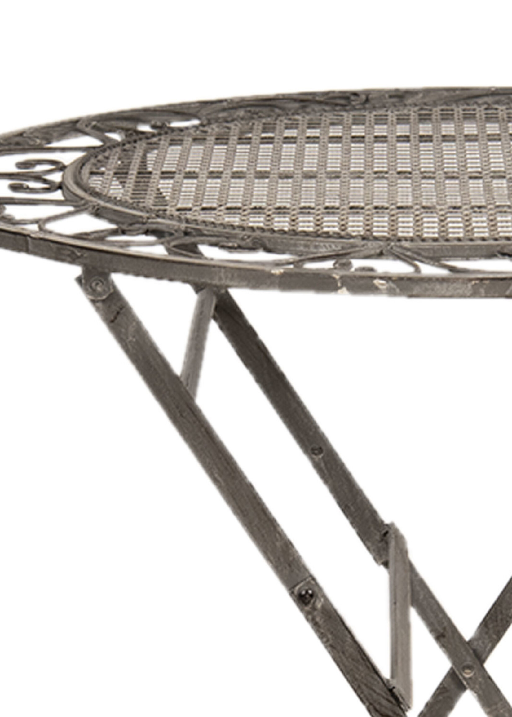 Clayre & Eef Tafel + 2 stoelen Ø 70*76 cm / 40*47*94 cm (2) 5Y0693