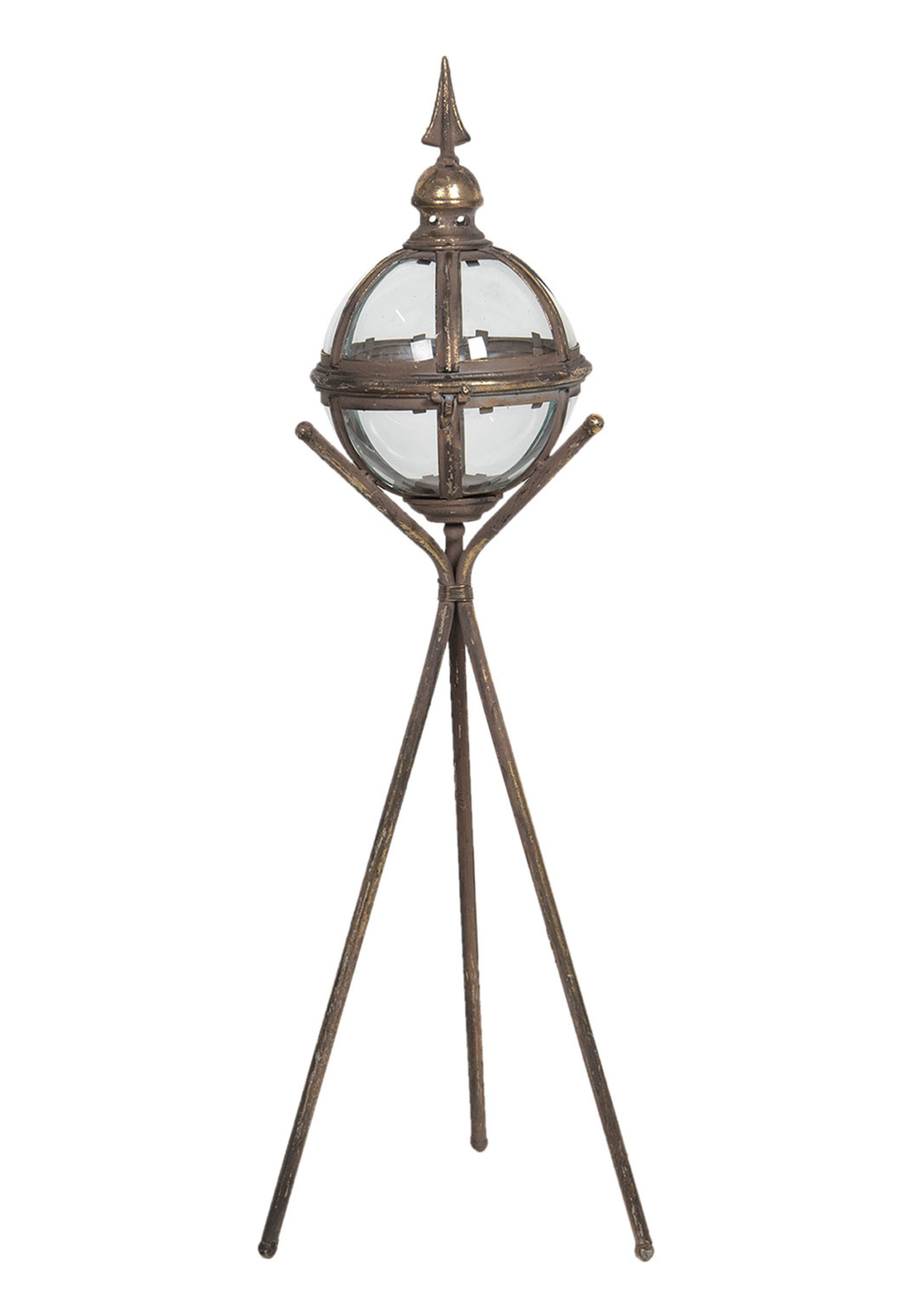 Clayre & Eef Lantaarn op driepoot 29*27*90 cm 5Y0737