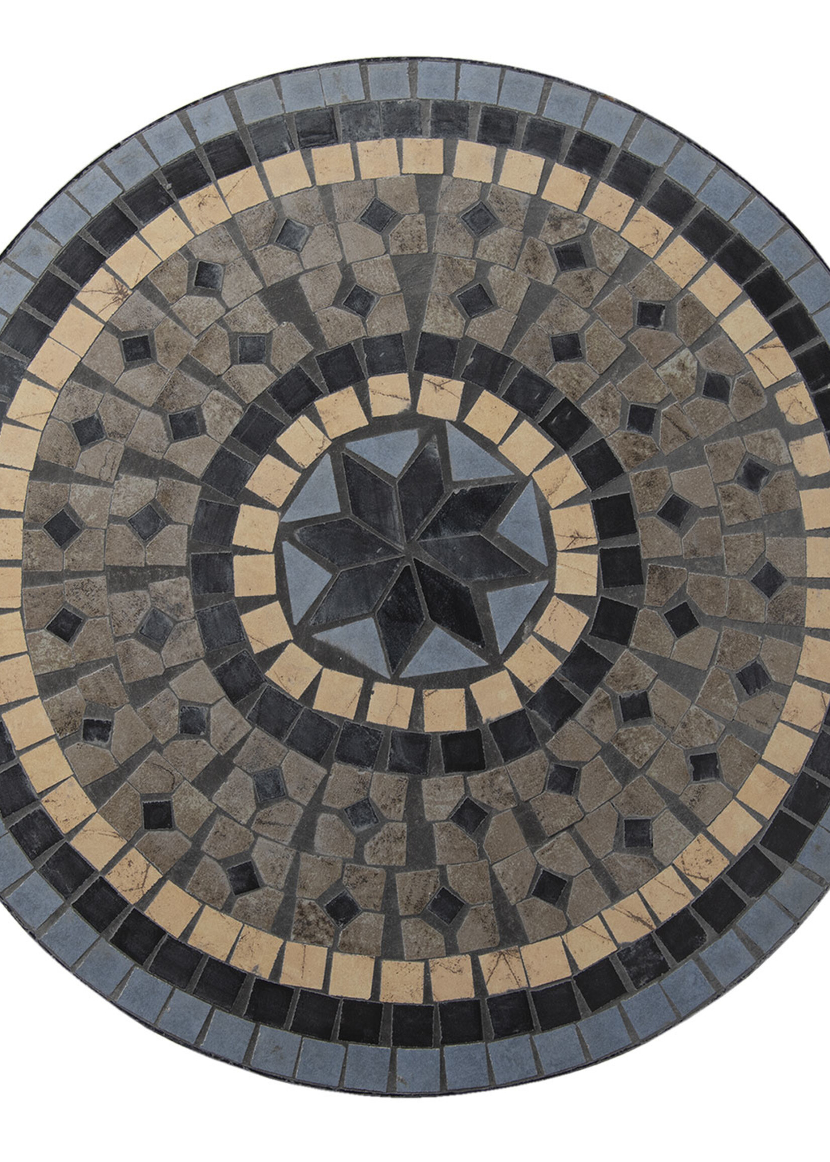 Clayre & Eef Table + 2x Chaise Ø 60*72 cm / 36*35*91 cm 5Y0769