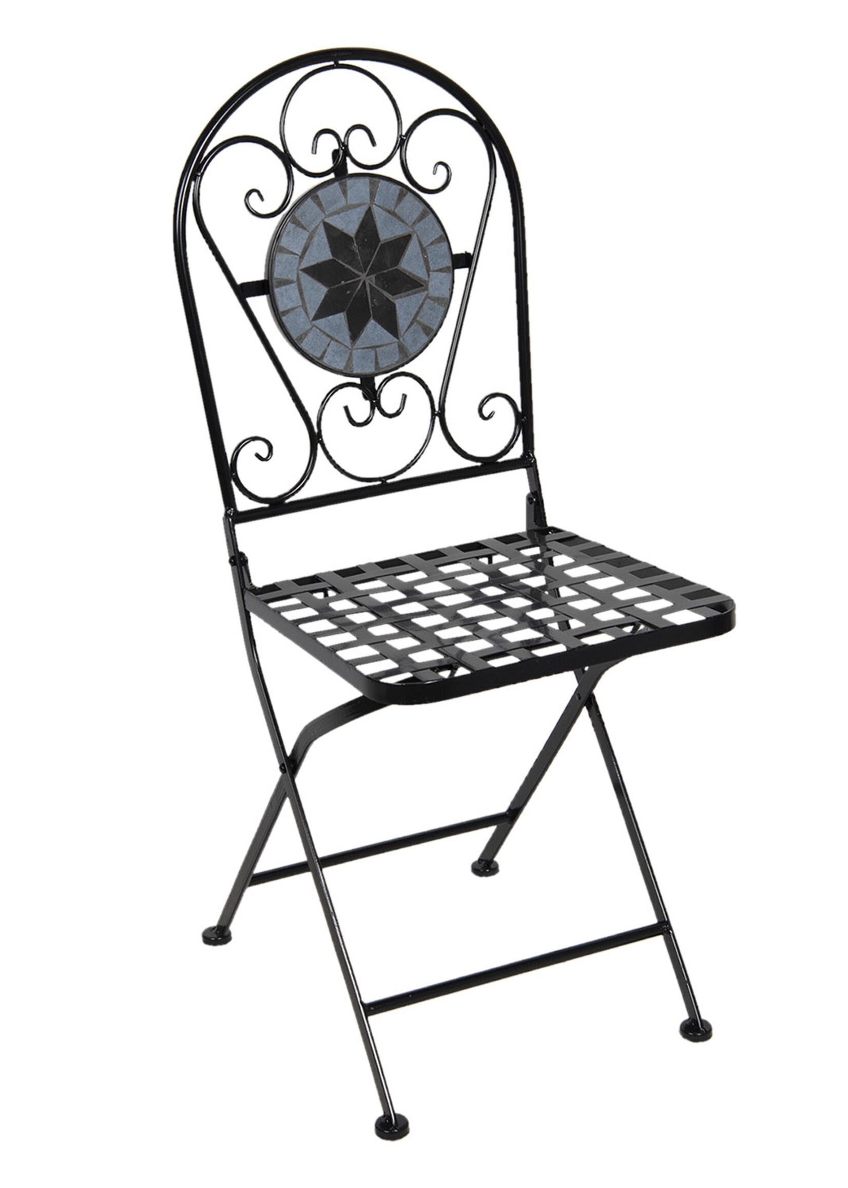 Clayre & Eef Tafel + 2 stoelen Ø 60*72 cm / 36*35*91 cm 5Y0769