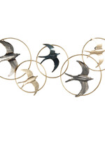 Clayre & Eef Wanddecoratie vogels 84*3*42 cm 5Y0786