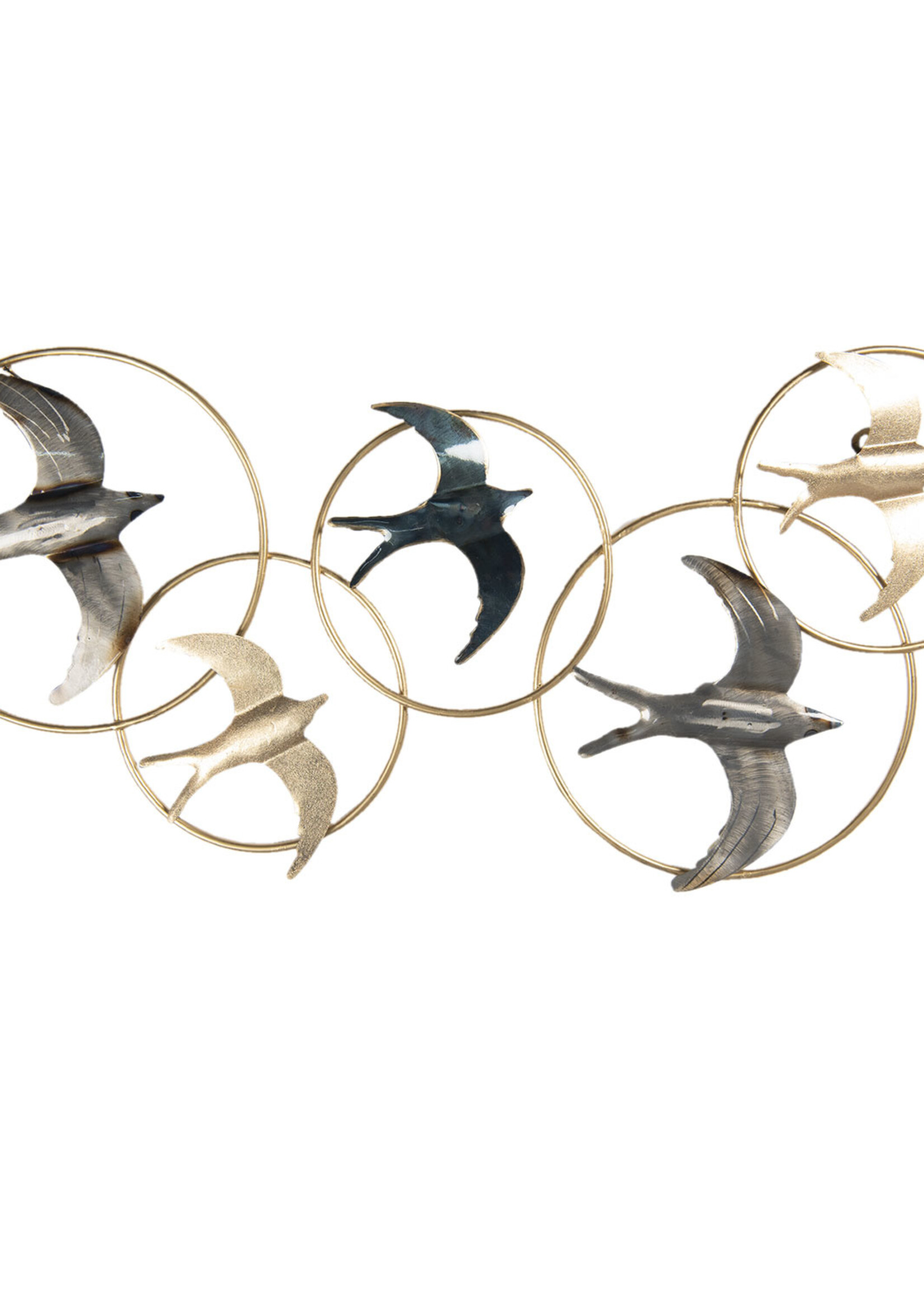 Clayre & Eef Décoration murale oiseaux 84*3*42 cm 5Y0786