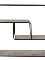 Clayre & Eef Étagère murale de fer et bois 49*16*49 cm 5Y0792