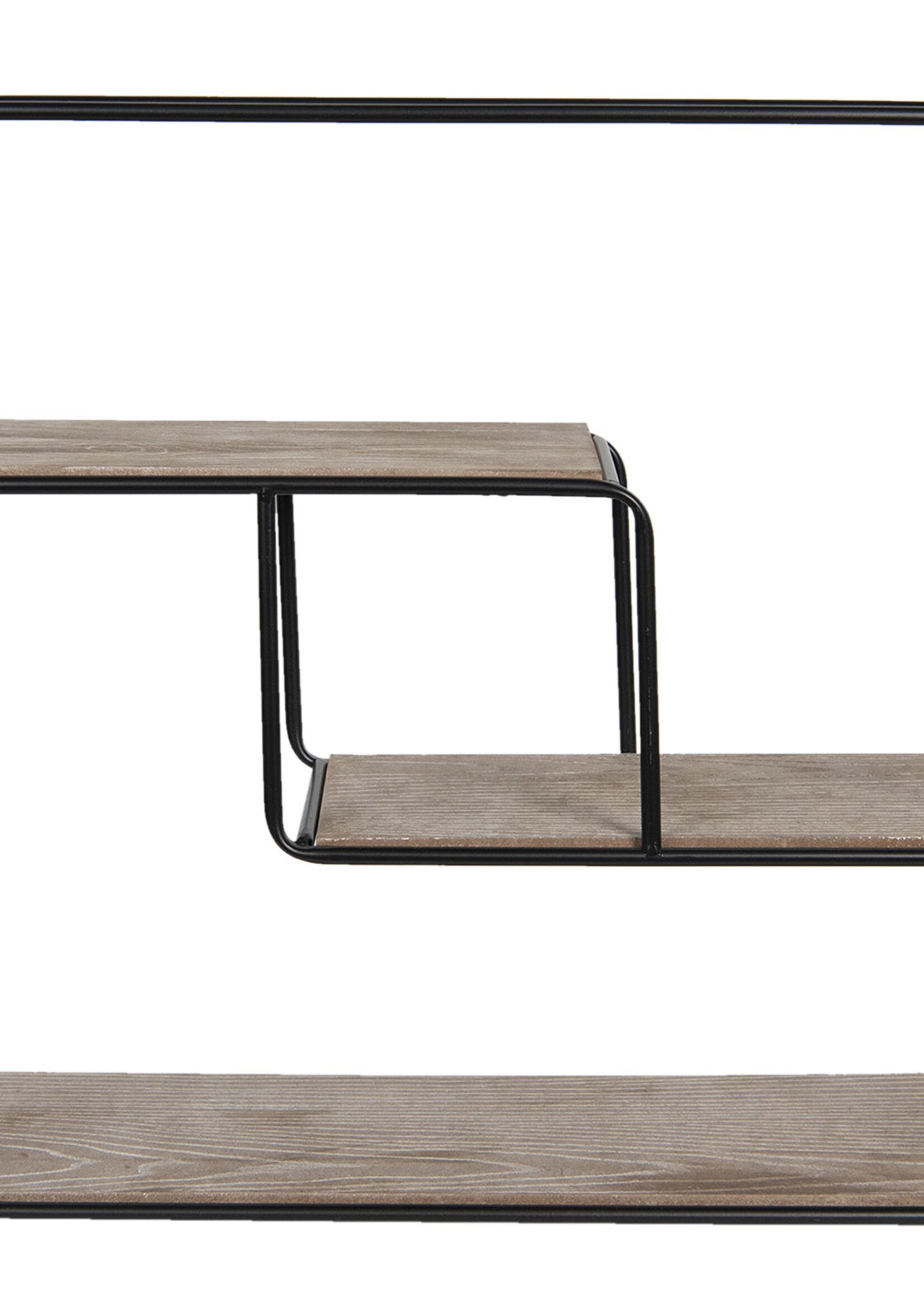 Clayre & Eef Wandrek metaal en hout 49*16*49 cm 5Y0792