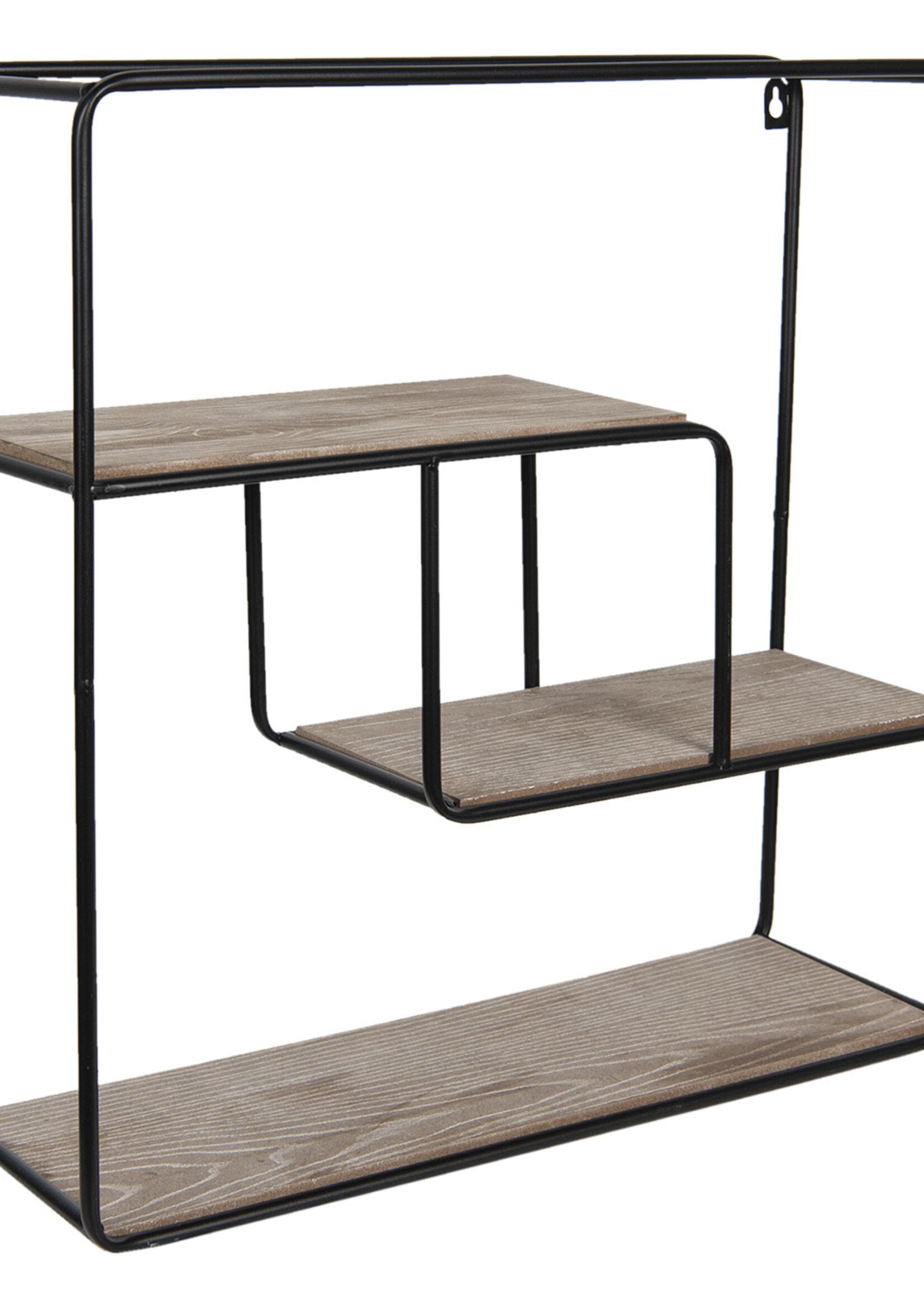 Clayre & Eef Wandrek metaal en hout 49*16*49 cm 5Y0792