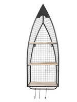 Clayre & Eef Étagère murale de fer et bois 30*15*83 cm 5Y0796