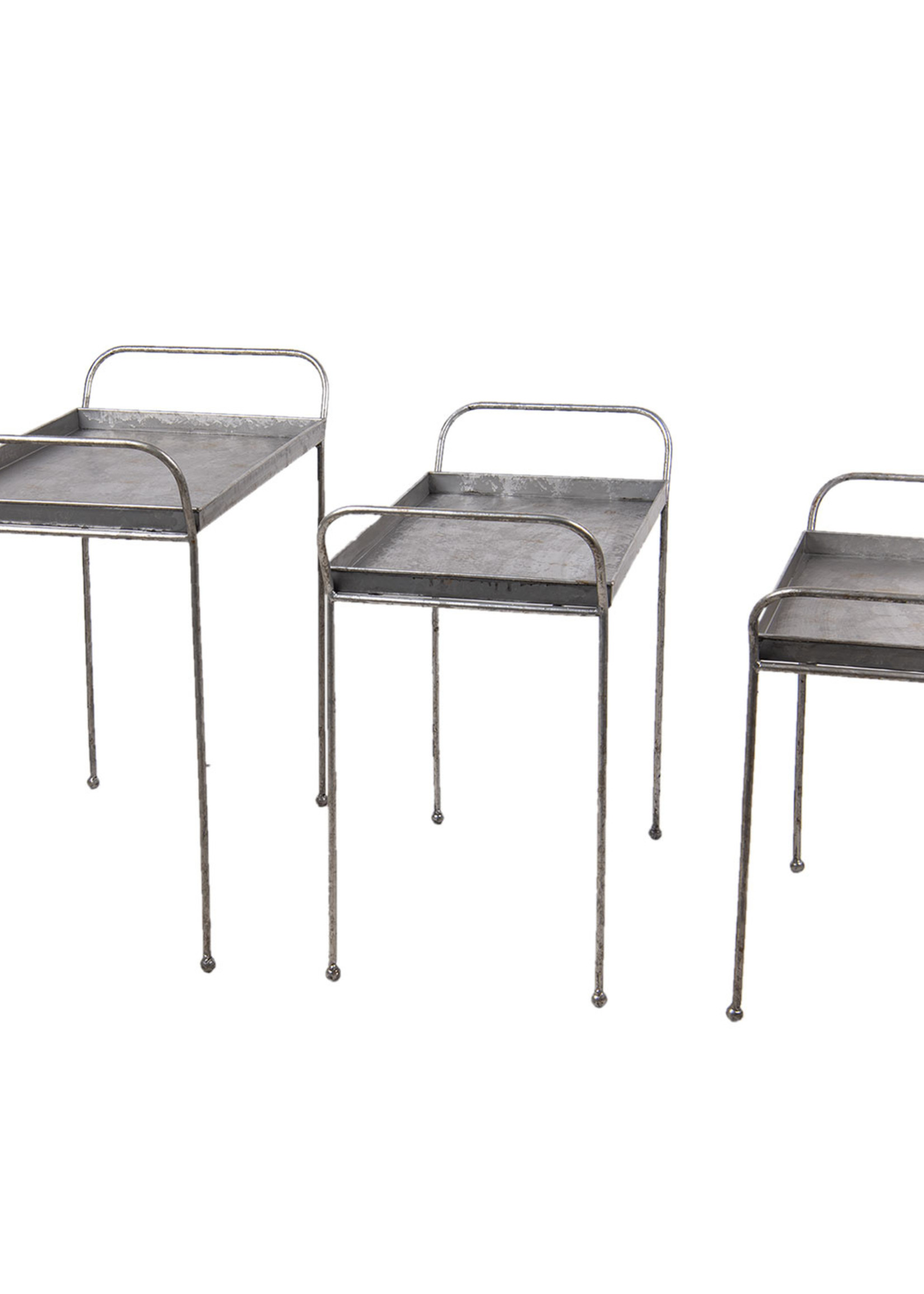 Clayre & Eef Bijzettafel (3) 67*35*64 / 62*32*61 / 57*27*53 cm 5Y0867