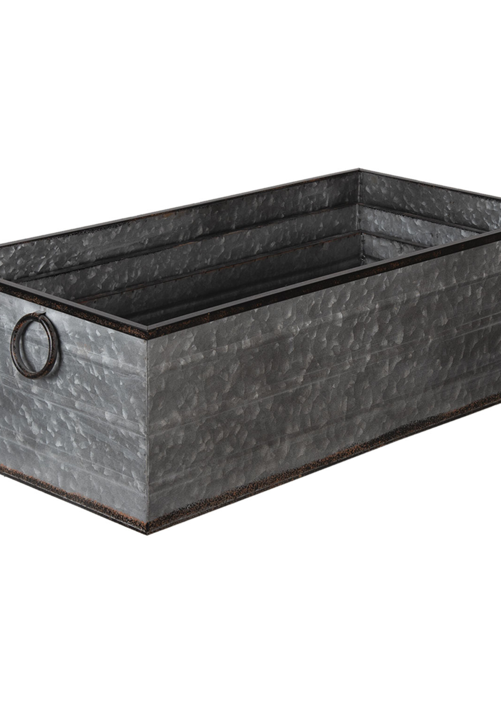 Clayre & Eef Decoratie planthouder (3) 65*32*20 / 59*27*17 / 53*22*14 cm 5Y0872