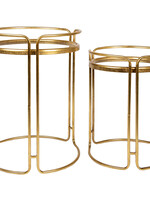 Clayre & Eef Bijzettafel (2) Ø 48*63 / Ø 38*53 cm 5Y0909