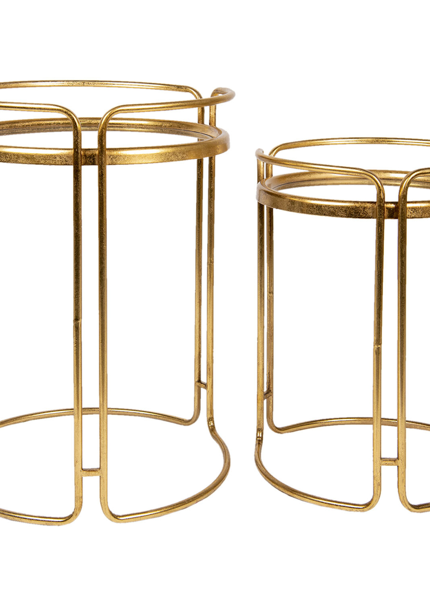 Clayre & Eef Table d’appoint (2) Ø 48*63 / Ø 38*53 cm 5Y0909