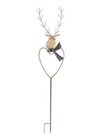 Clayre & Eef Déco à planter coeur avec renne 29*8*147 cm 5Y0947