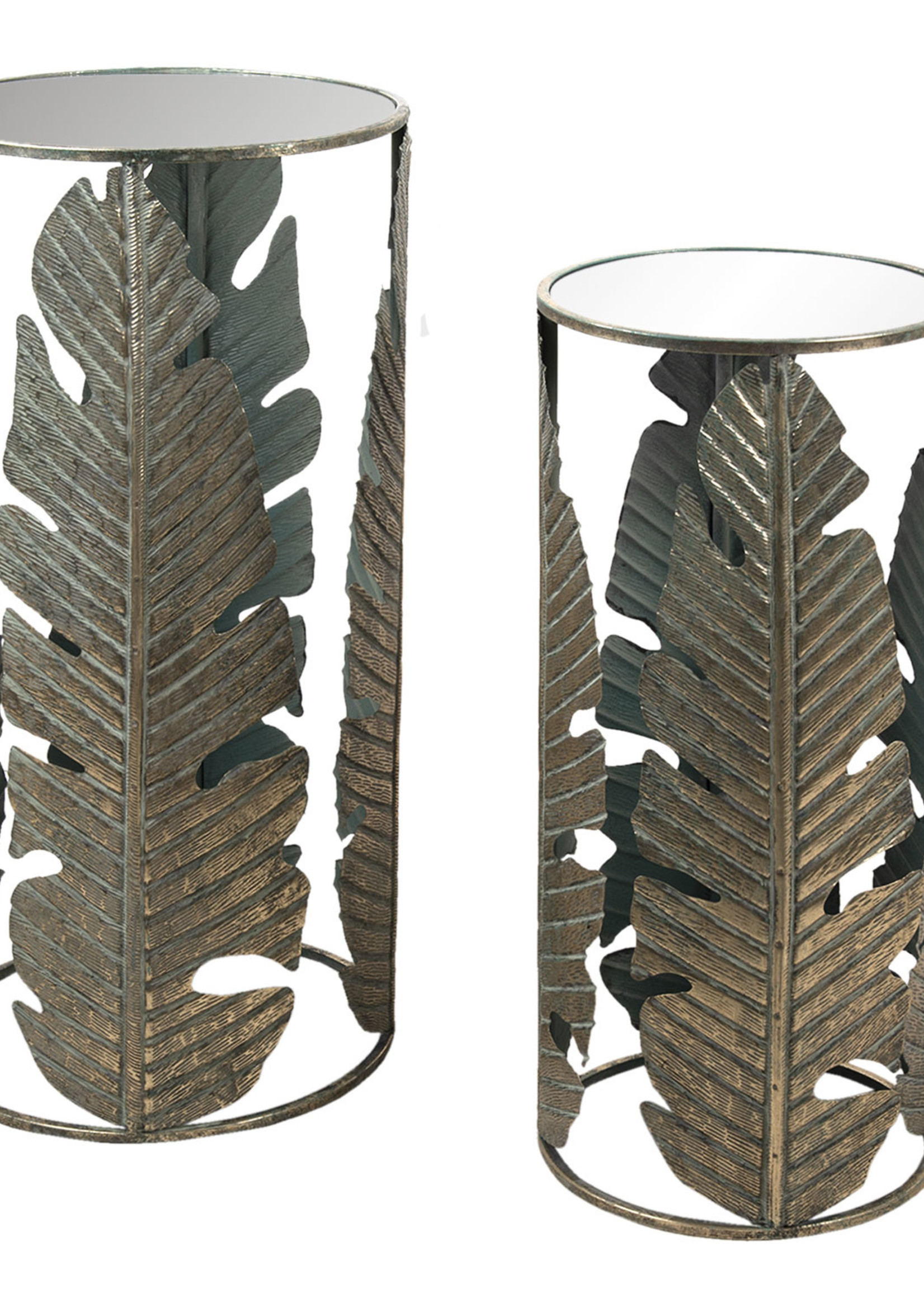 Clayre & Eef Table d’appoint (2) Ø 39*82 / Ø 31*72 cm 5Y3474