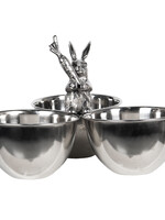 Clayre & Eef Schaal met 3 vakken 23*25*23 cm 6AL0025