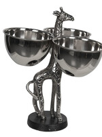 Clayre & Eef Schaal met 3 vakken giraf 33*26*32 cm 6AL0038