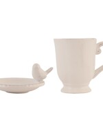 Clayre & Eef Mok met schotel 12*8*11 / Ø 9*4 cm / 300 ml 6CE0373