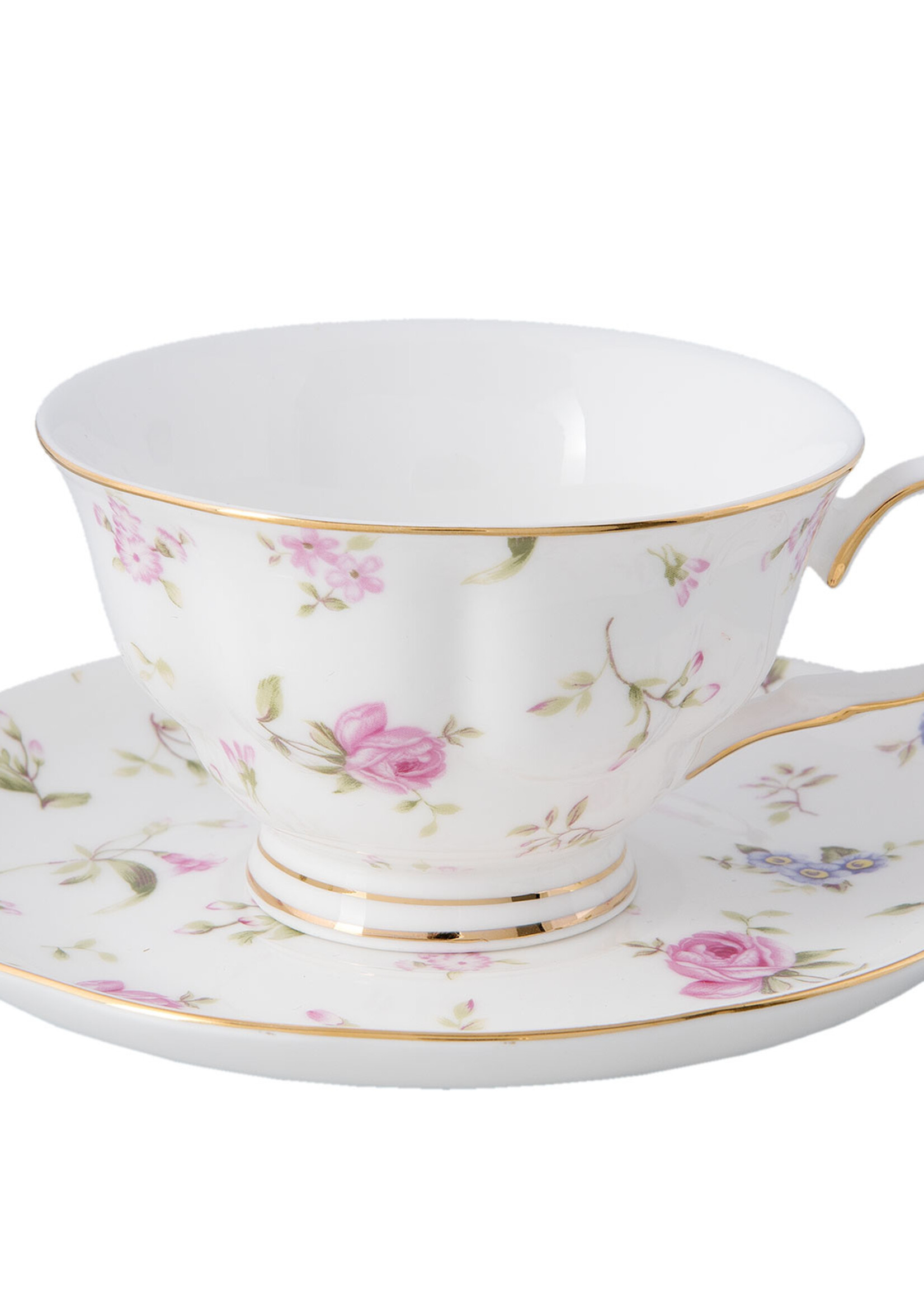 Clayre & Eef Tasse et soucoupe 13*10*6 / Ø 15*1 cm / 150 ml 6CE0815