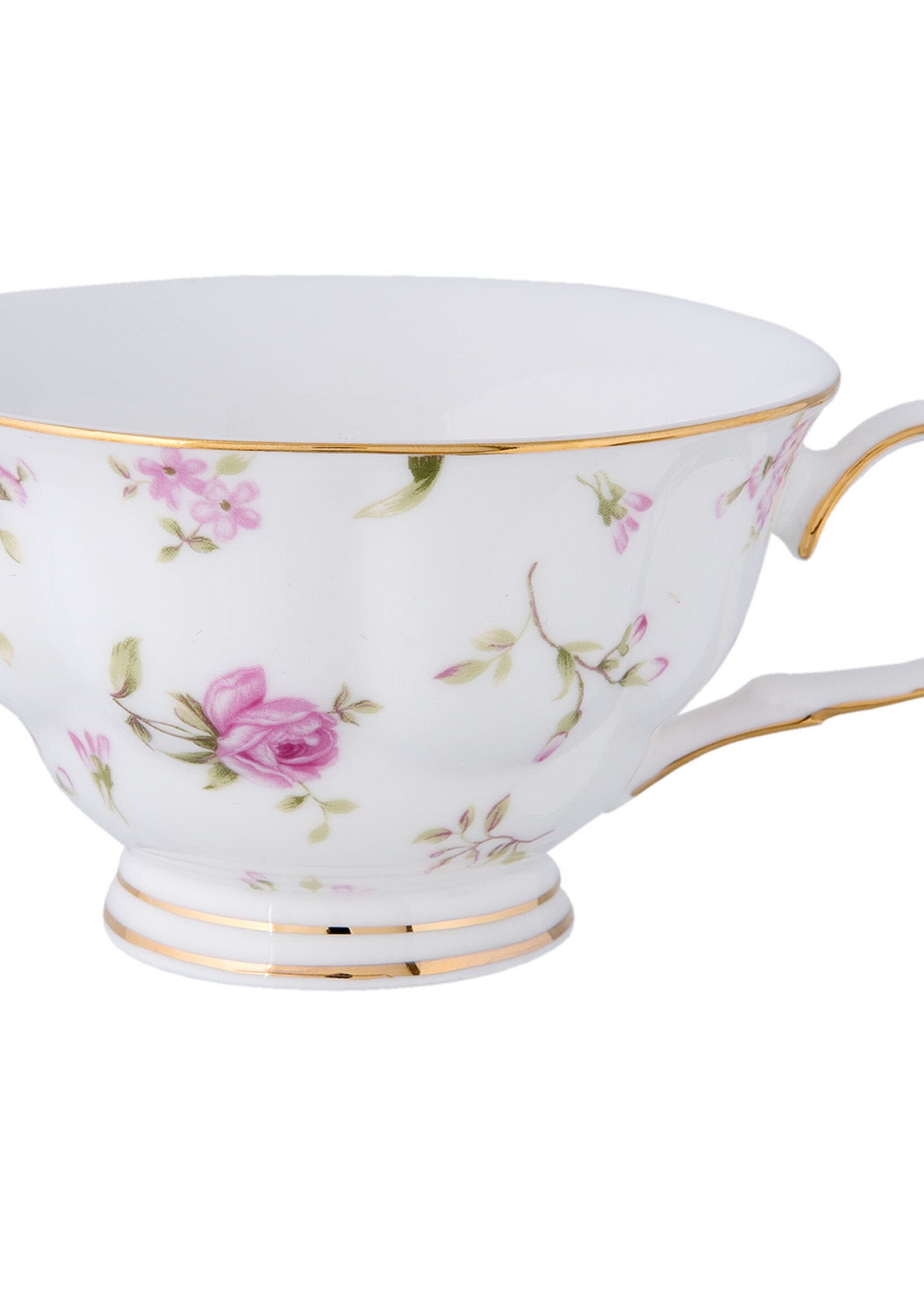 Clayre & Eef Tasse et soucoupe 13*10*6 / Ø 15*1 cm / 150 ml 6CE0815