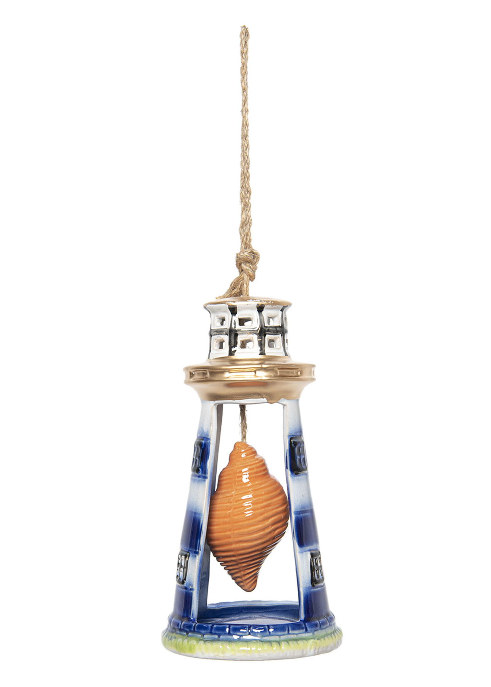 Clayre & Eef Carillons éoliens phare et coquille Ø 12*23/38 cm 6CE0926