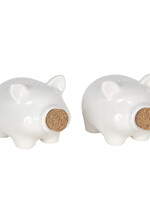 Clayre & Eef Poivre et sel set les cochons 10*7*7 cm 6CE1100