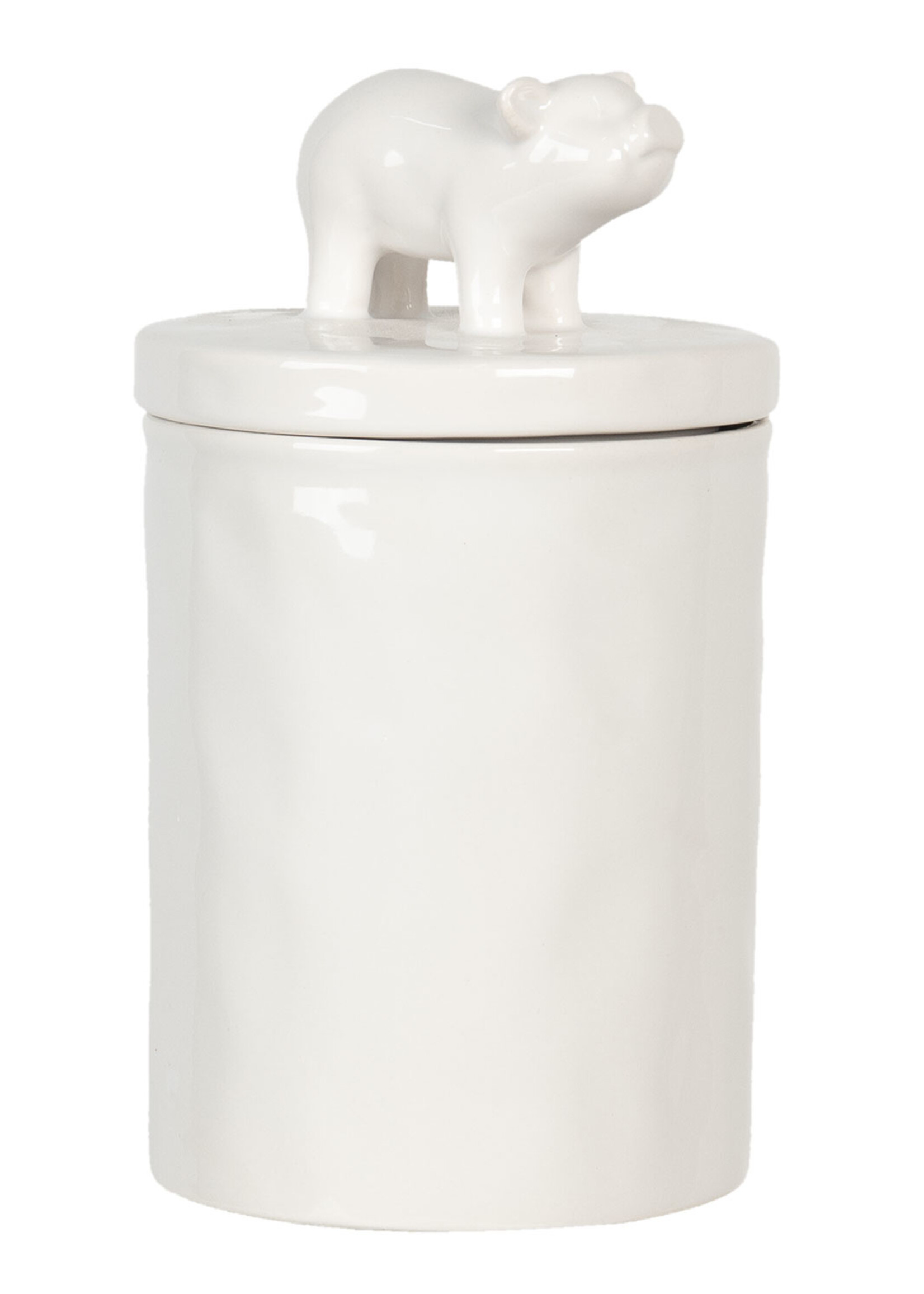 Clayre & Eef Bocal avec couvercle cochon Ø 11*19 cm 6CE1105