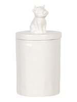 Clayre & Eef Voorraadpot met deksel koe Ø 11*19 cm 6CE1106