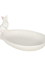 Clayre & Eef Schaal met konijn 20*13*8 cm 6CE1118