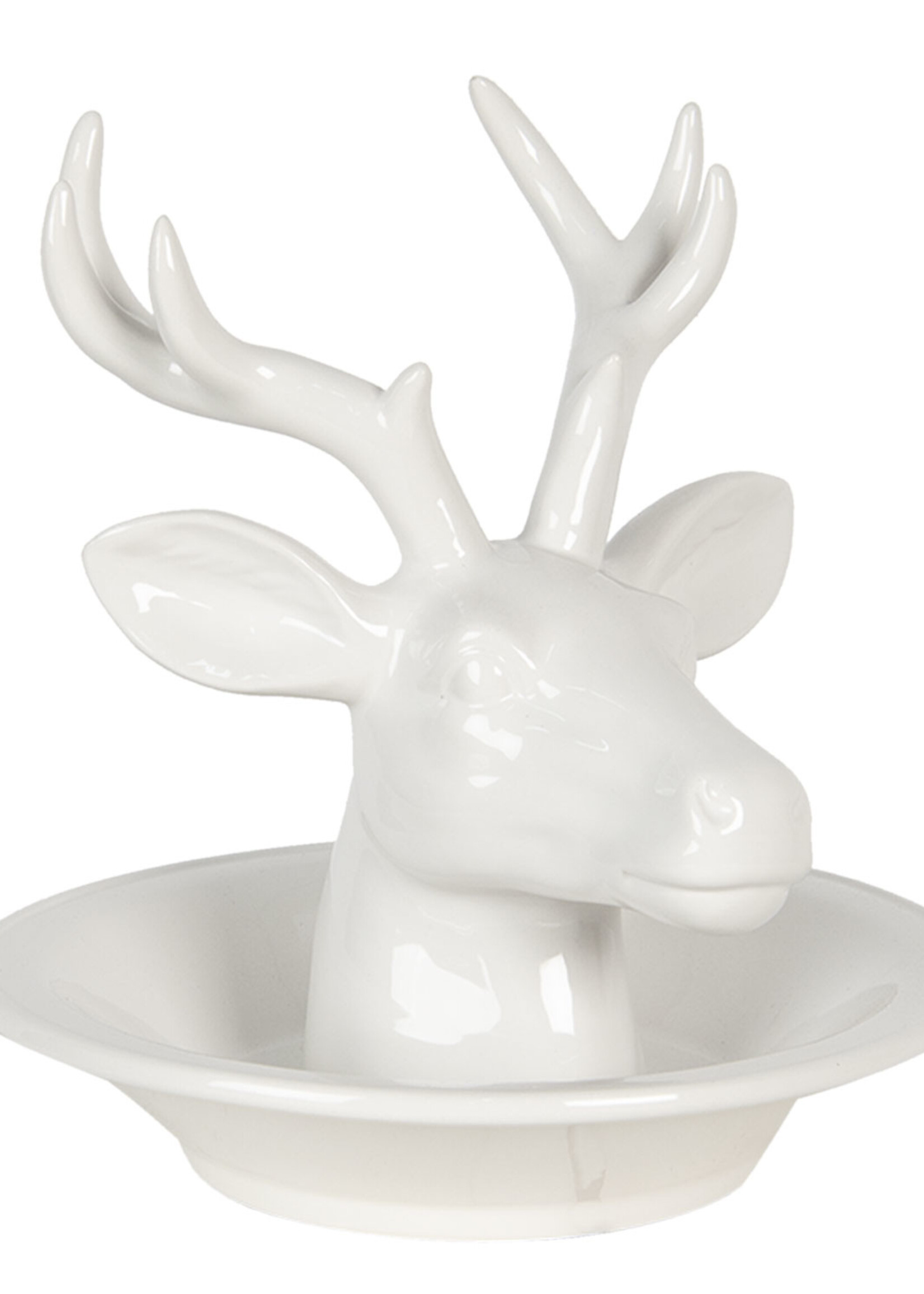 Clayre & Eef Plat avec tête de cerf 23*23*23 cm 6CE1120