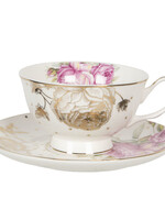 Clayre & Eef Tasse et soucoupe Ø 15*7 cm / 200 ml 6CE1123