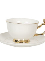 Clayre & Eef Tasse et soucoupe Ø 15*7 cm / 200 ml 6CE1125