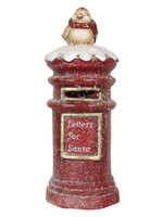 Clayre & Eef Vogel op brievenbus LED 16*16*40 cm 6CE1133