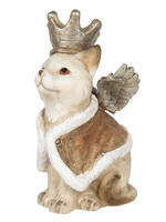 Clayre & Eef Decoratie kat met vleugels 34*21*37 cm 6CE1134