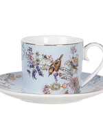 Clayre & Eef Kop en schotel 11*8*7 / Ø 16*2 cm / 220 ml 6CE1172