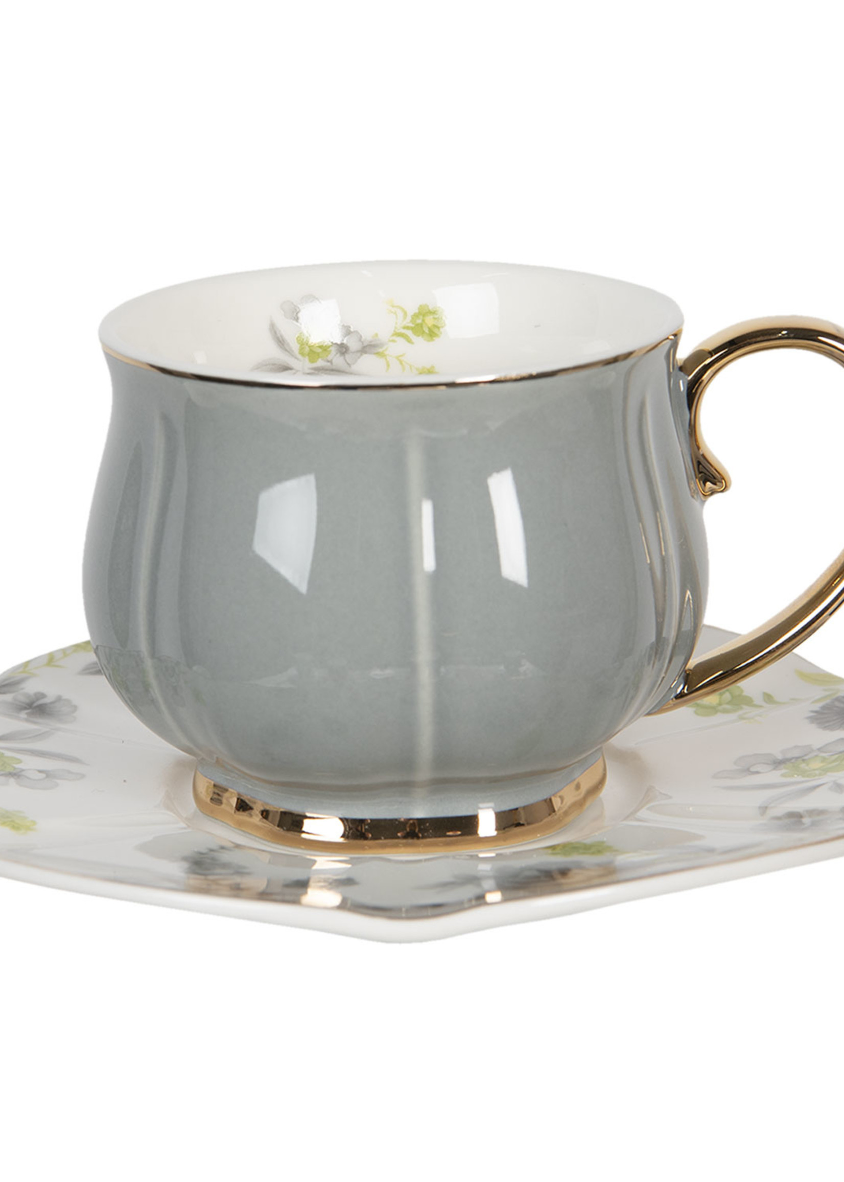 Clayre & Eef Tasse et soucoupe (6) Ø 15*7 cm / 250 ml 6CE1242