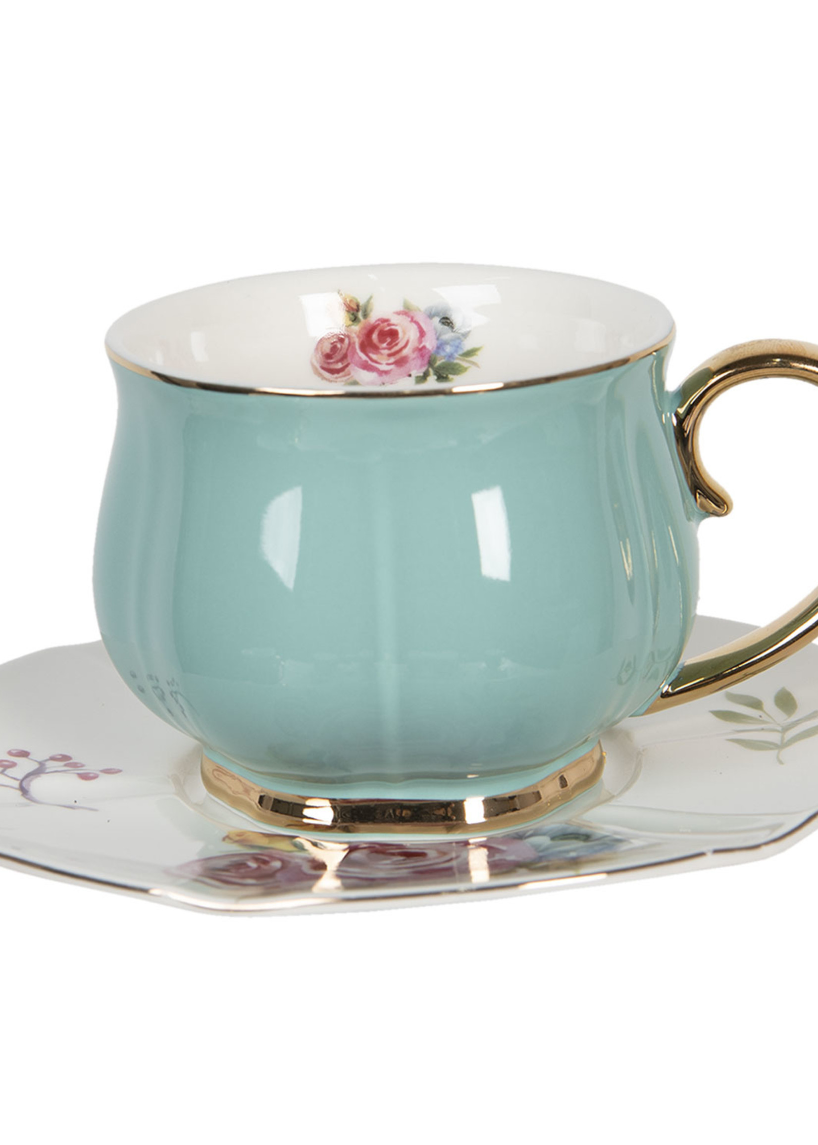 Clayre & Eef Tasse et soucoupe (6) Ø 15*7 cm / 250 ml 6CE1242