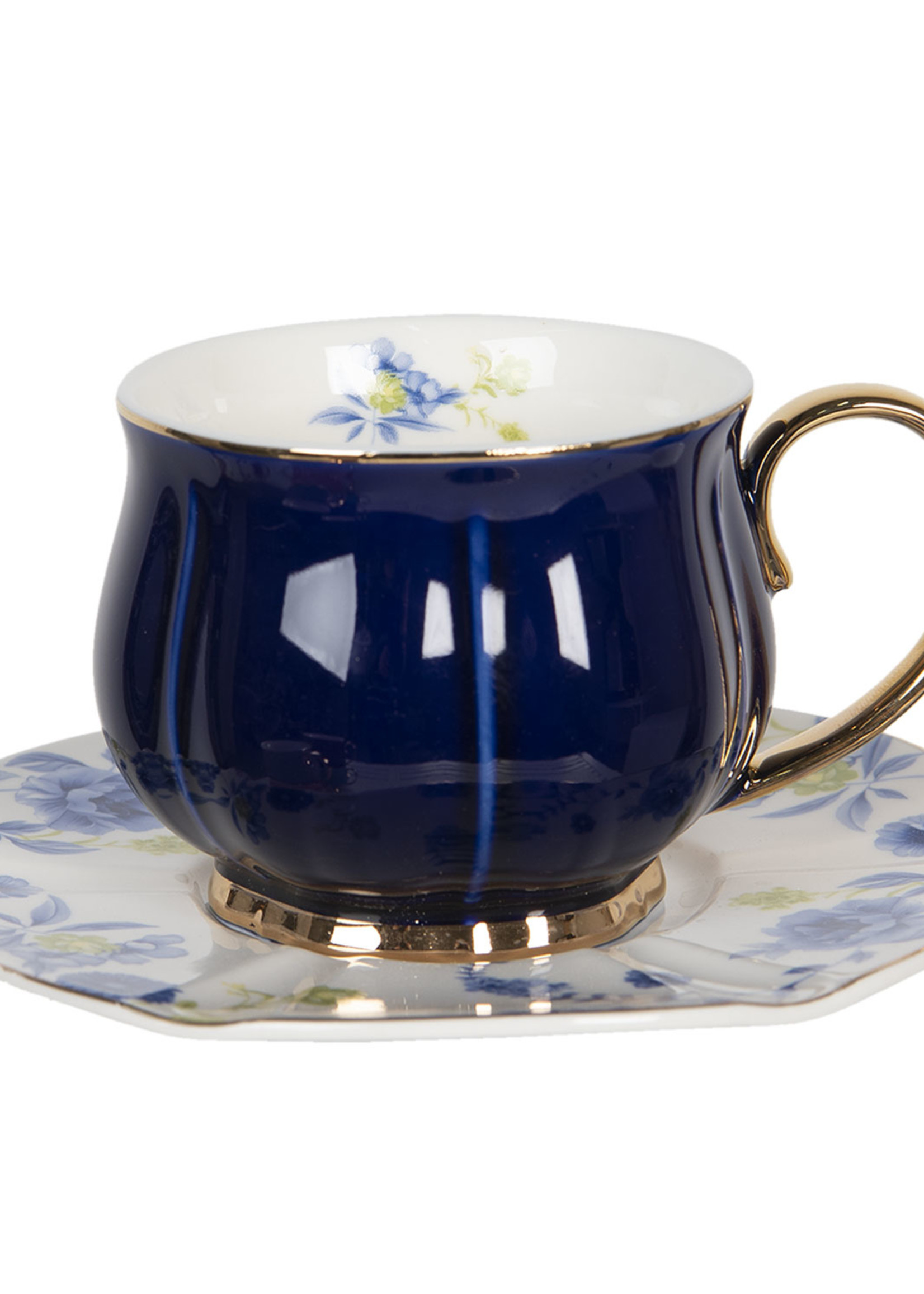 Clayre & Eef Tasse et soucoupe (6) Ø 15*7 cm / 250 ml 6CE1242