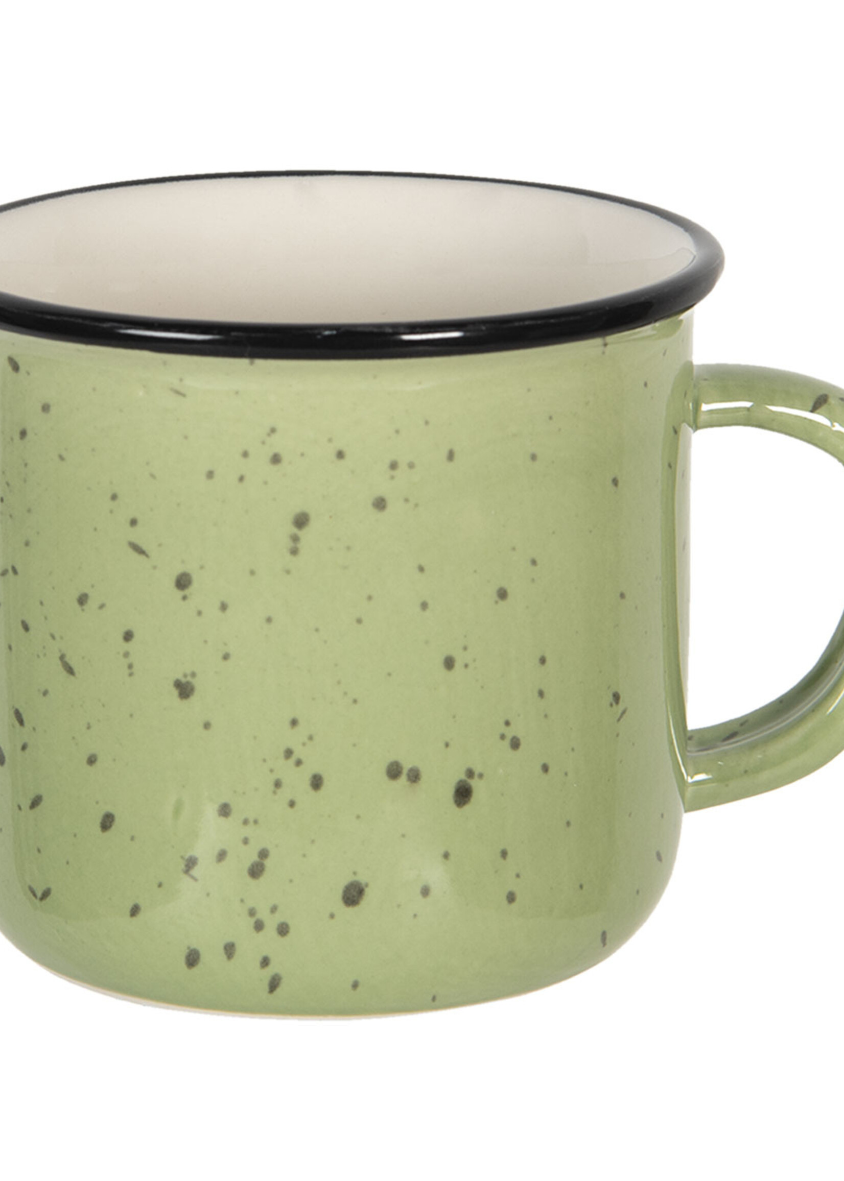 Clayre & Eef Mug 15*11*9 cm / 300 ml 6CEMU0091GR